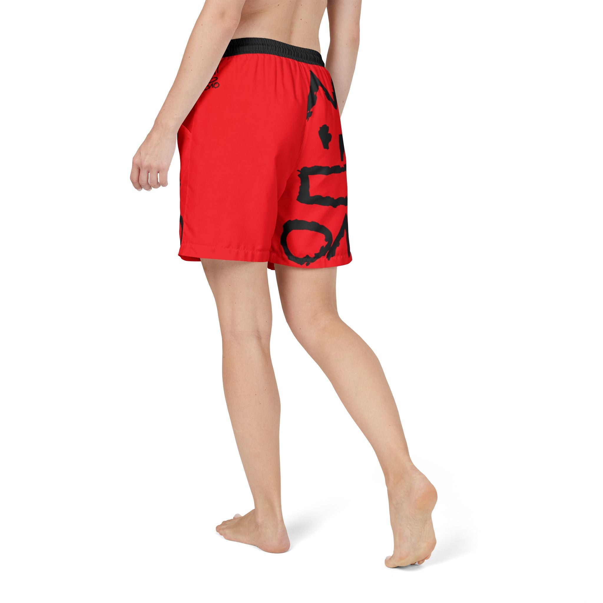 MFACE™ RED UNISEX SWIM SHORTS