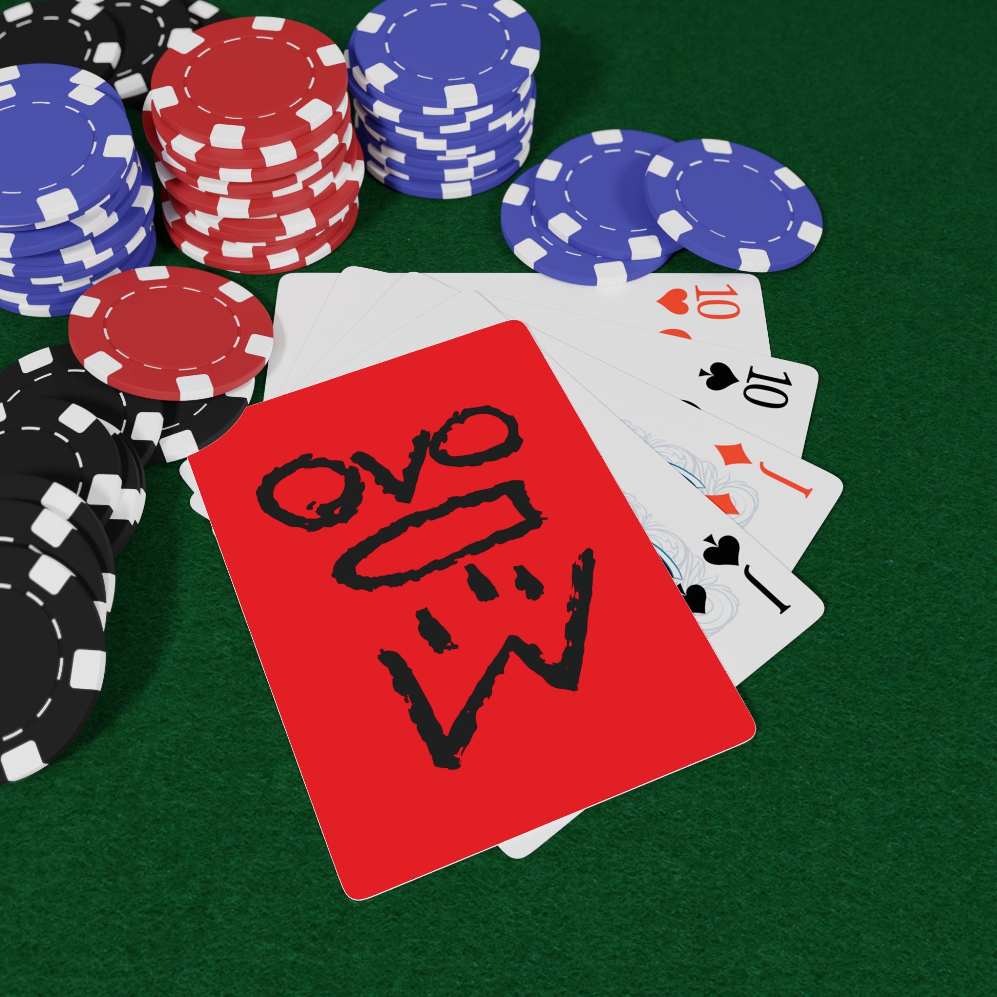 MFACE™ Poker Playing Cards Set RED