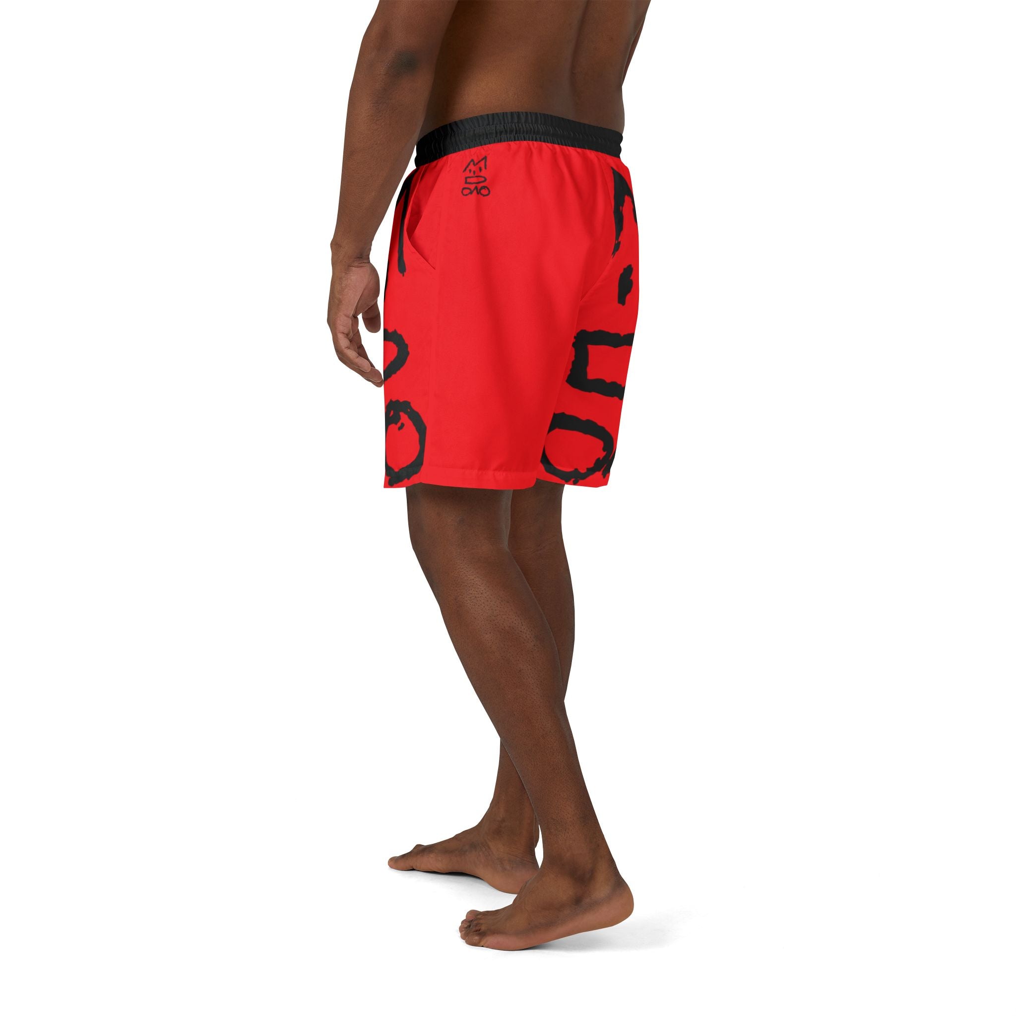 MFACE™ RED UNISEX SWIM SHORTS